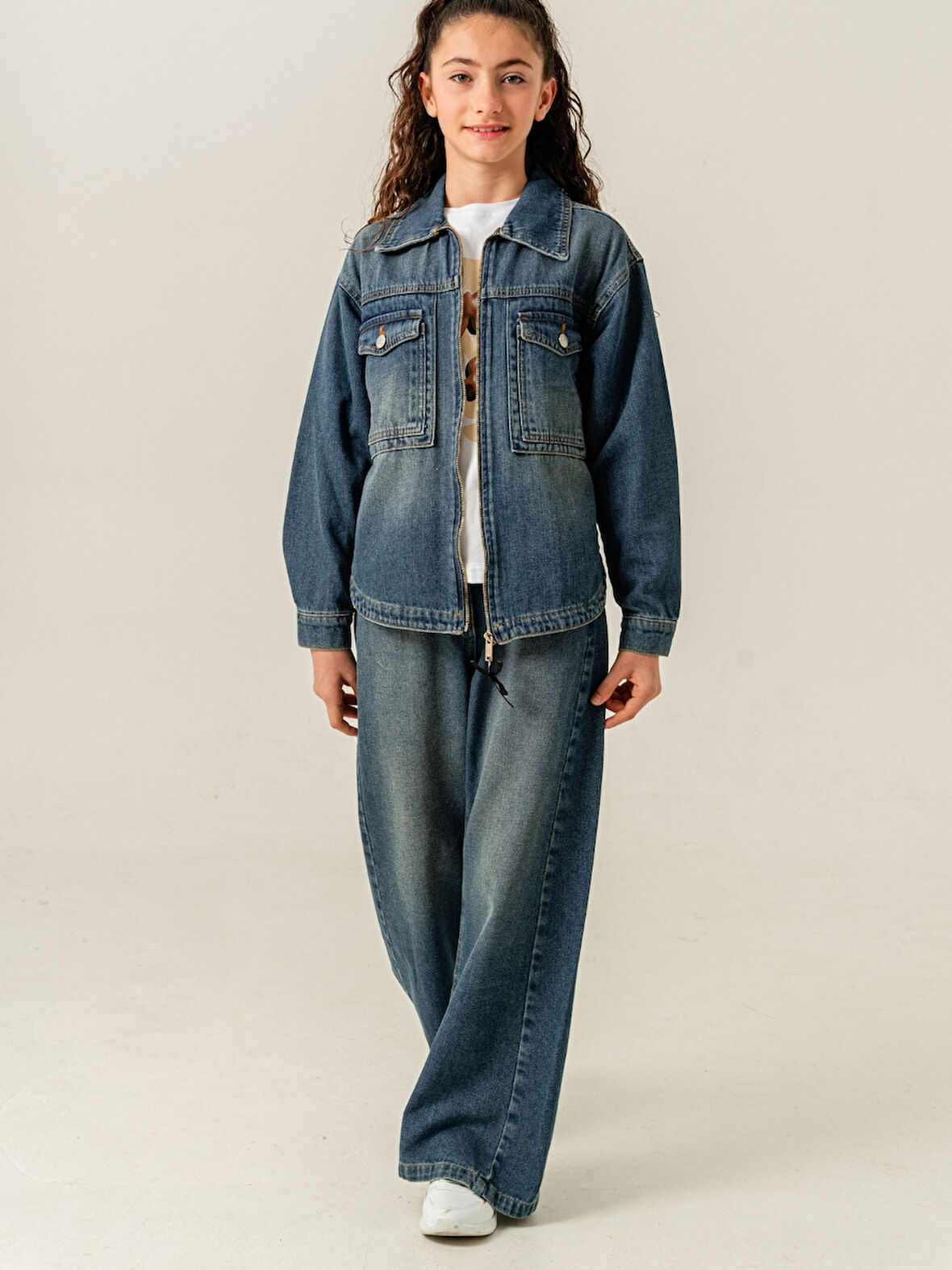 Kız Çocuk İspanyol Kot Pantolon 2190