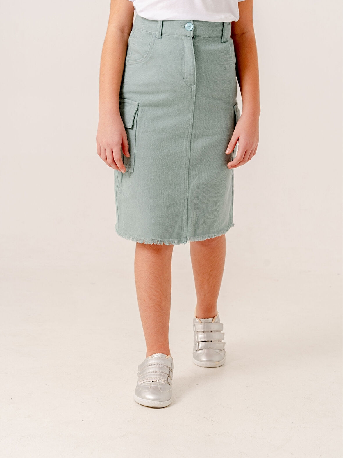 Kız Çocuk Kargo Keten Etek 2959