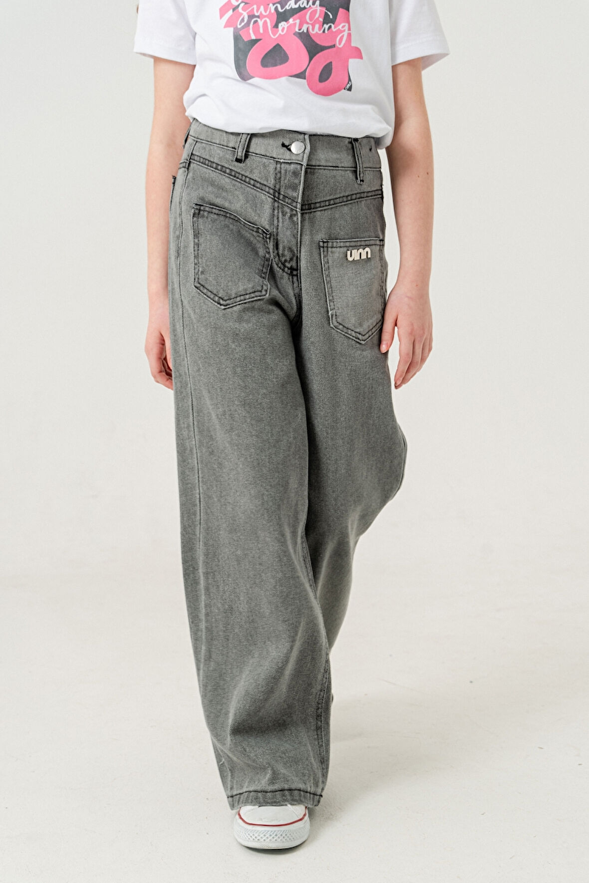 Kız Çocuk Ön Cepli Kot Pantolon 2179