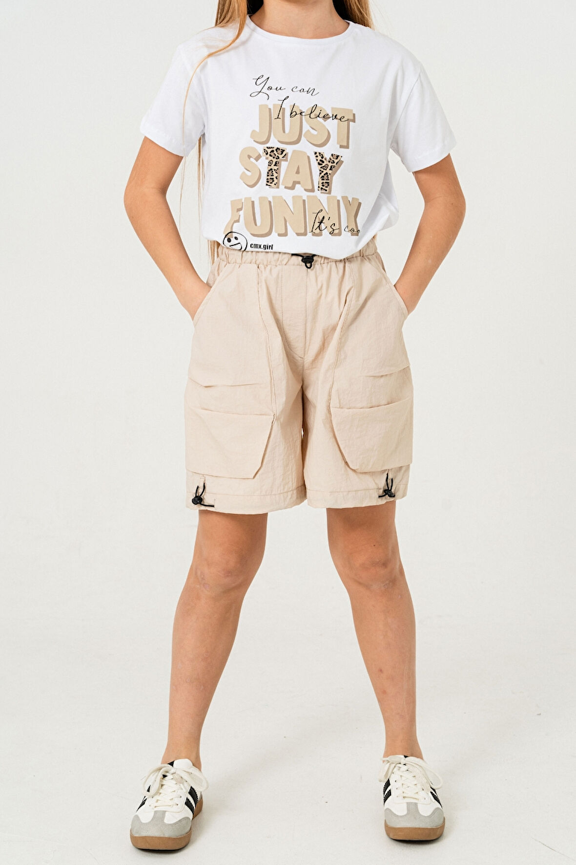 Kız Çocuk Paraşüt Şort 2855