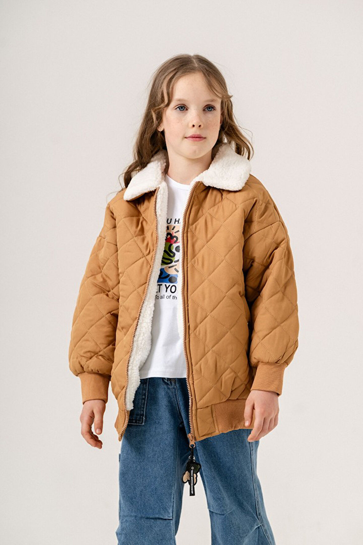 Kız Çocuk İçi Kürklü Kapitone Şişme Mont 1018