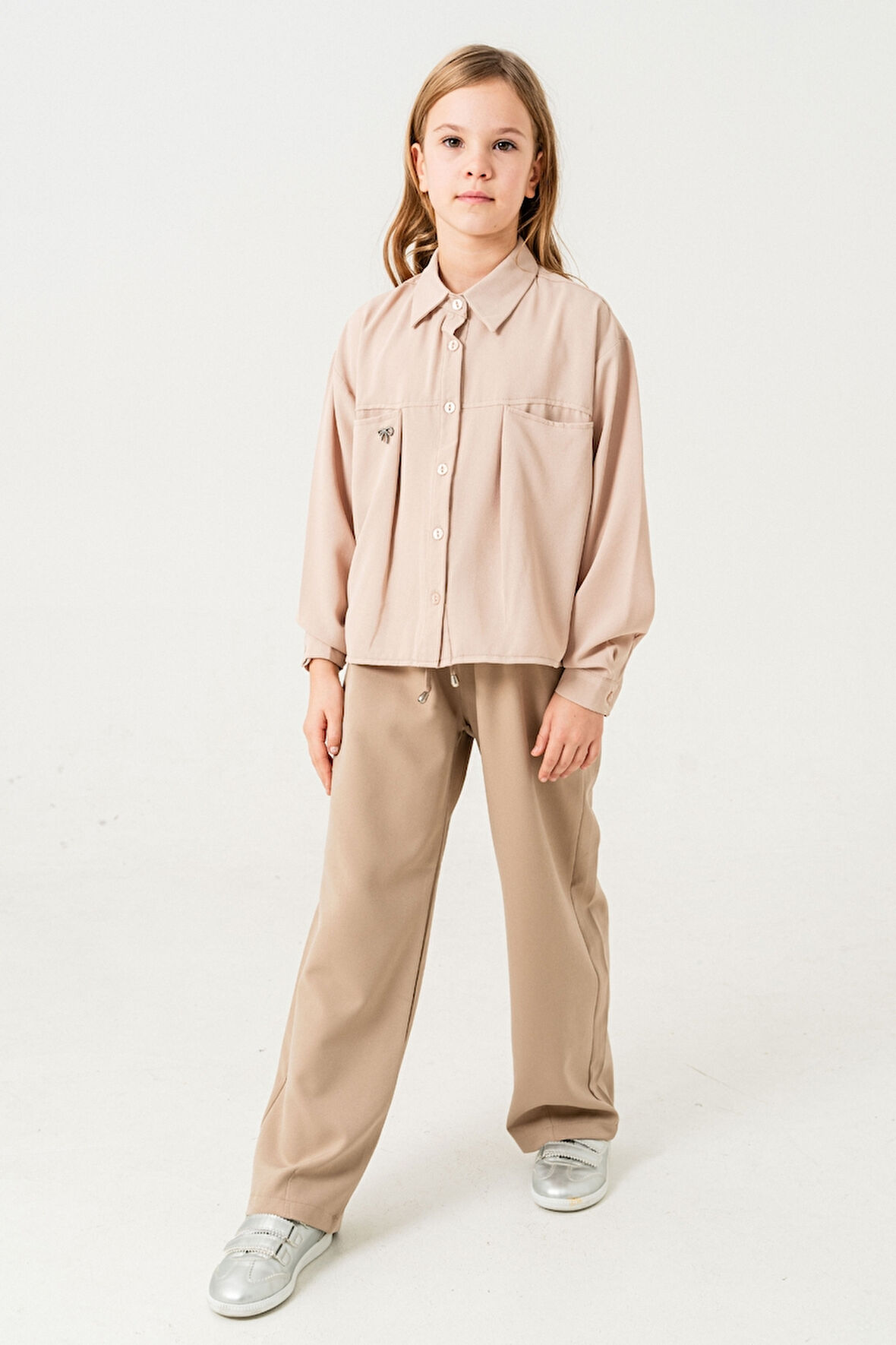 Kız Çocuk Torba Cepli Gömlek 3150