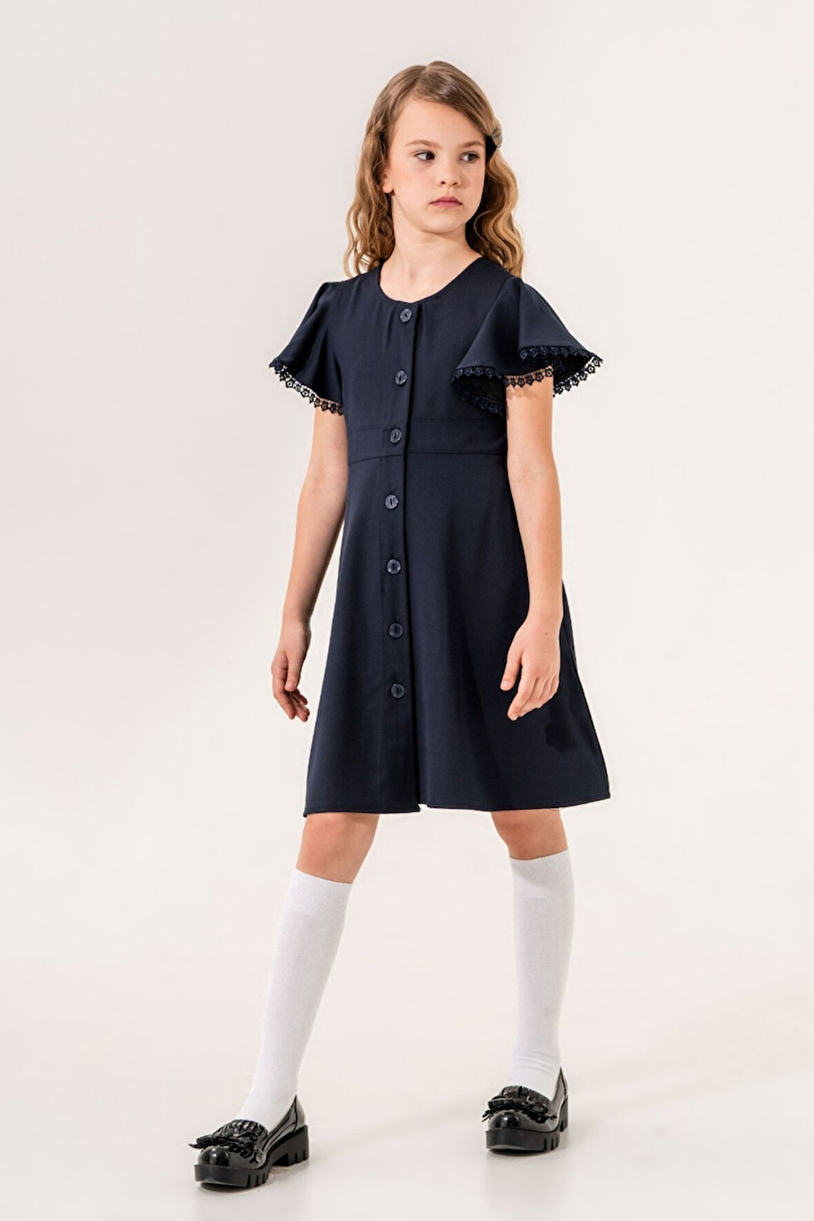 Kız Çocuk Volanlı Elbise 6800