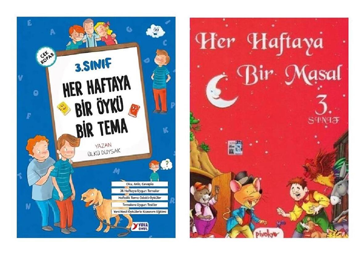 Yuva 3. Sınıf Her Haftaya Bir Öykü Bir Tema + Her Haftaya Bir Masal (2 Kitap)