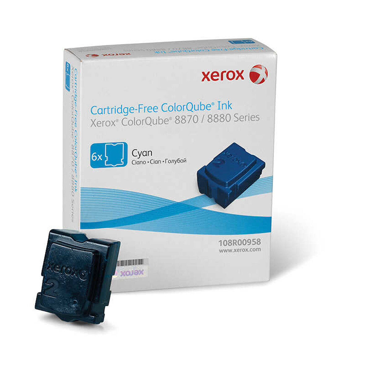Xerox ColorQube 8870-108R00958 Mavi Orijinal Katı Mürekkep Altılı