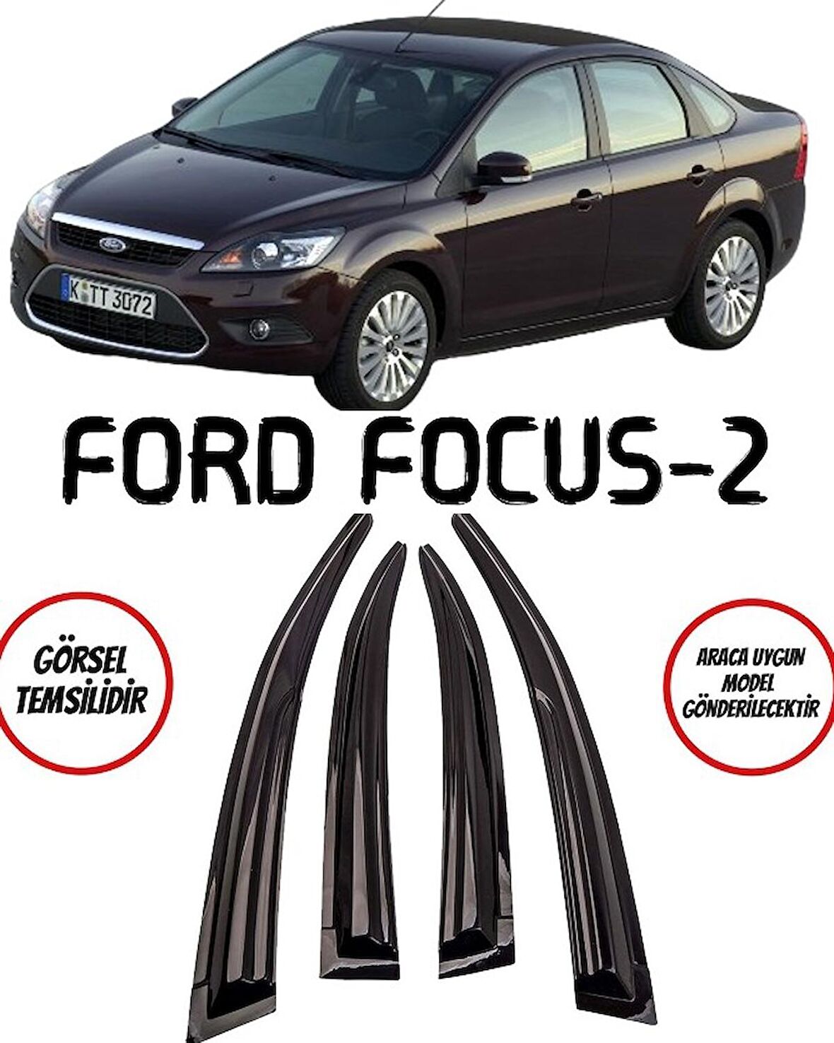 Balp Ford Focus 2 Cam Rüzgarlığı 4lü 2004-2010 Arası
