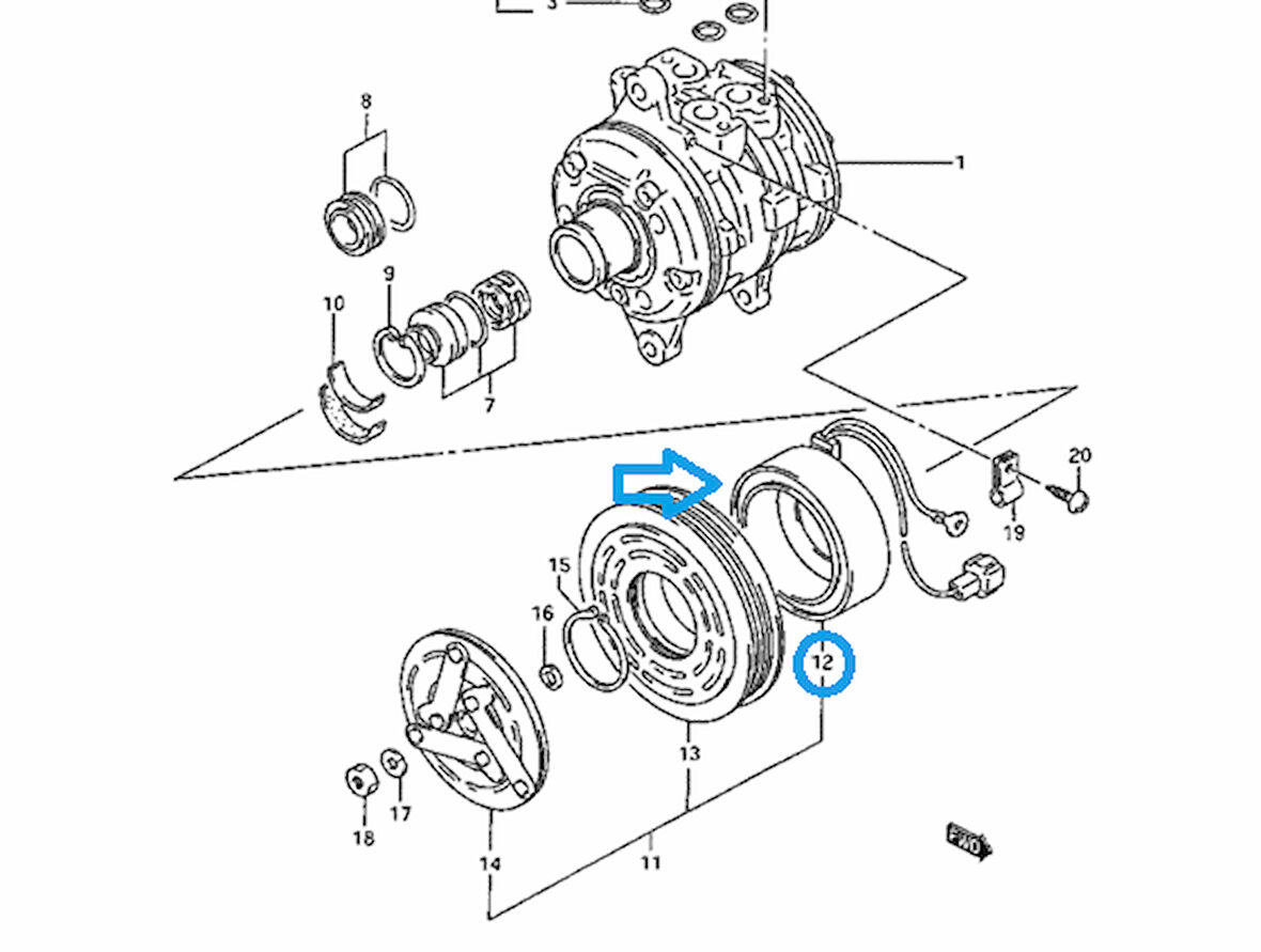 Suzuki Vitara 90-03 Klima Komprösör Mıknatısı