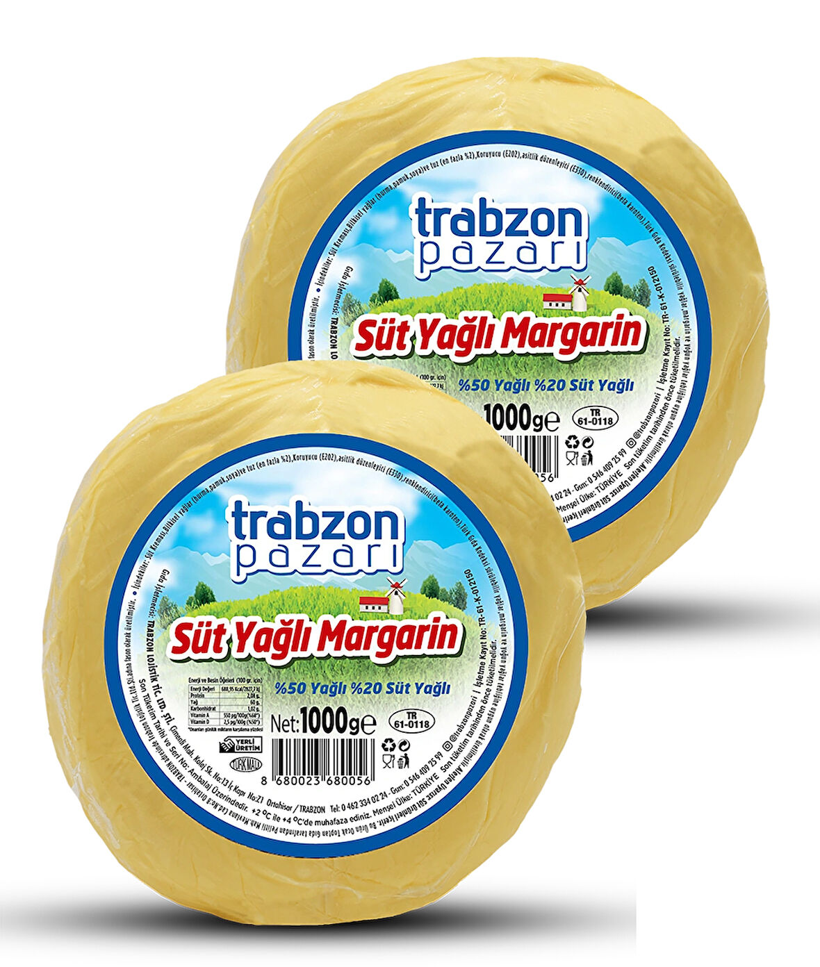 Süt Yağlı Yemeklik Yağ 2x1 Kg