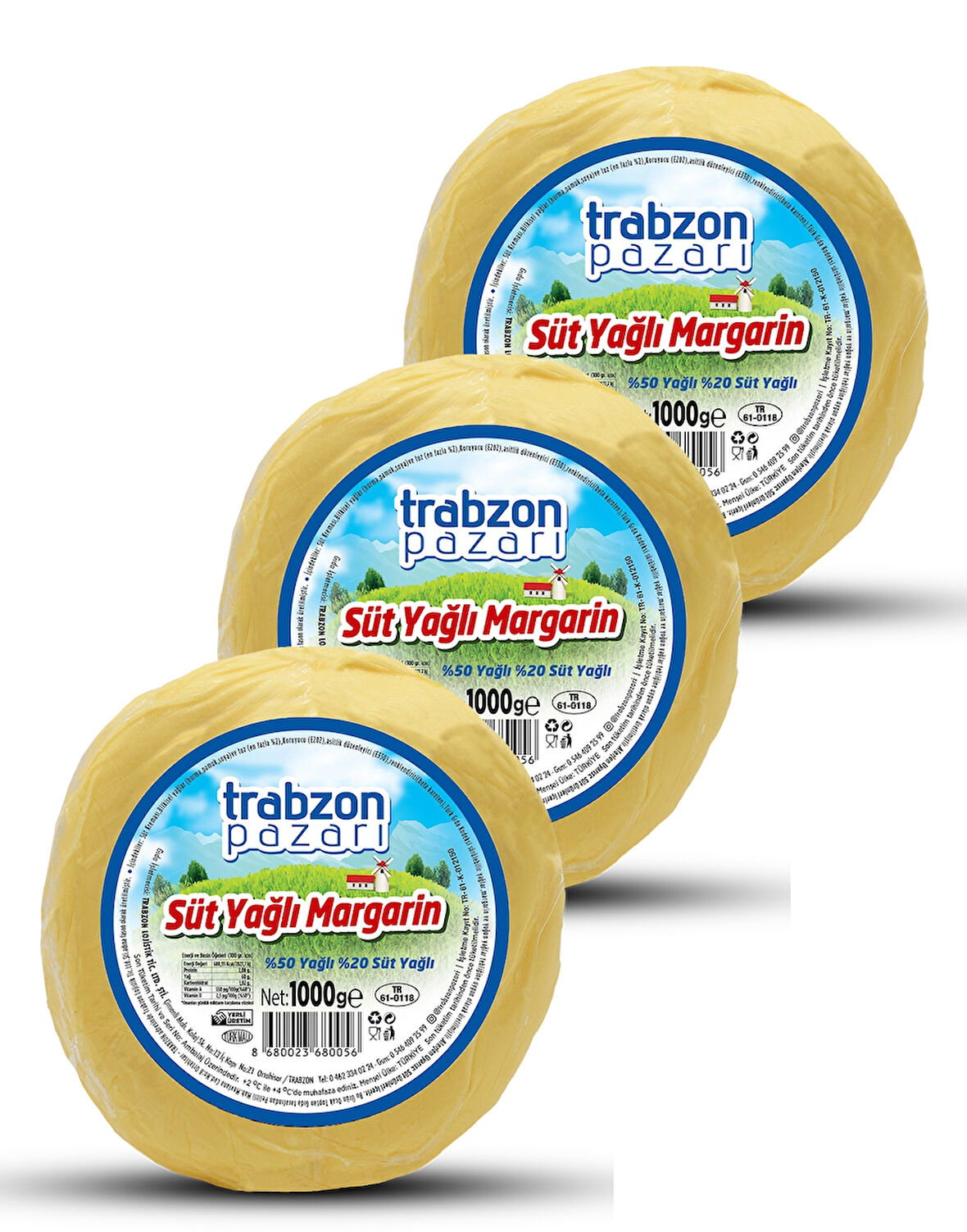 Süt Yağlı Yemeklik Yağ 3x1 Kg