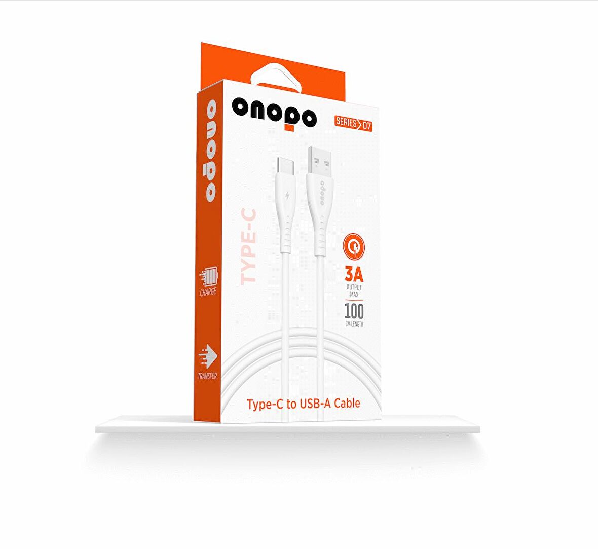 Type-C Usb Hızlı Şarj ve Data Kablosu 3.0A / 1MT - D7