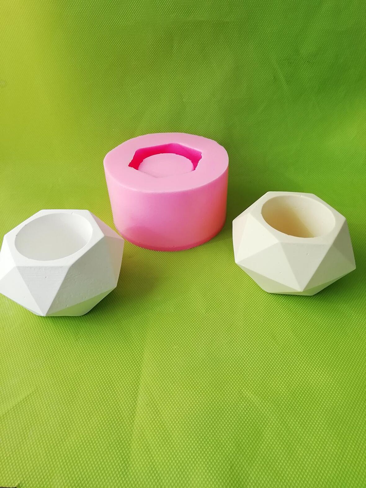 Geometrik Saksı Silikon Kalıp