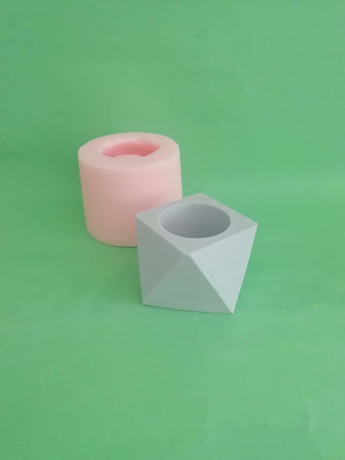 Geomtrik Şekilli Saksı Silikon Kalıp