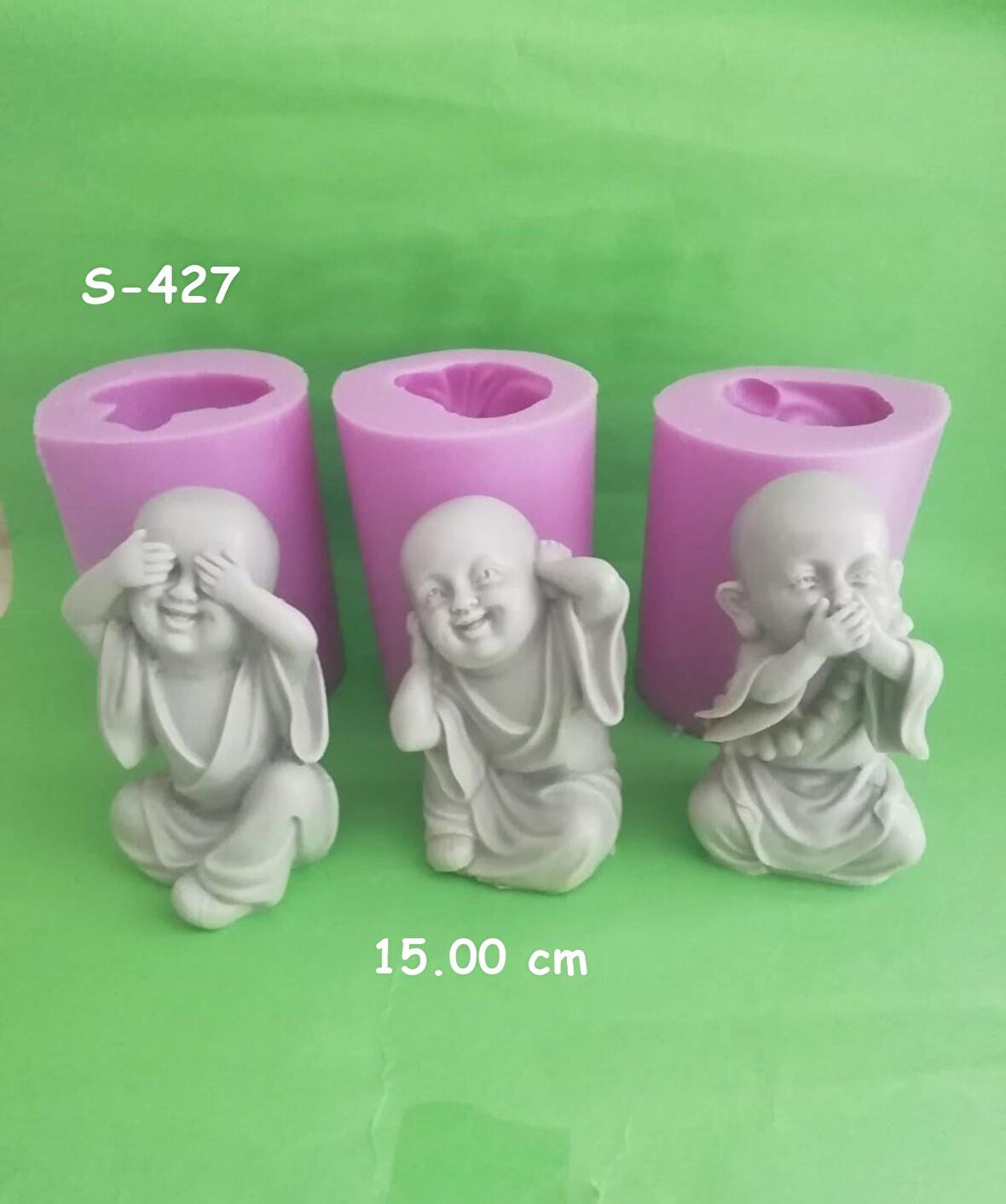 Üçlü Buda (15 Cm) Silikon Kalıp