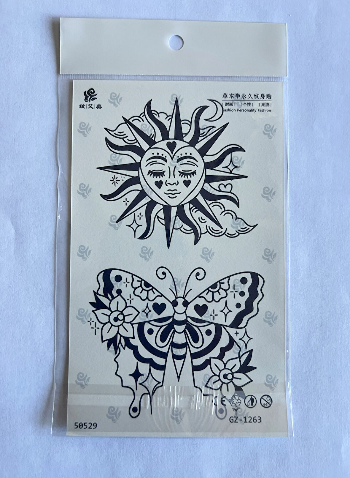 Çiçekler 4 adet Birden 3 hafta Kalıcı  Geçici yapıştırma Dövme 18x11 cm