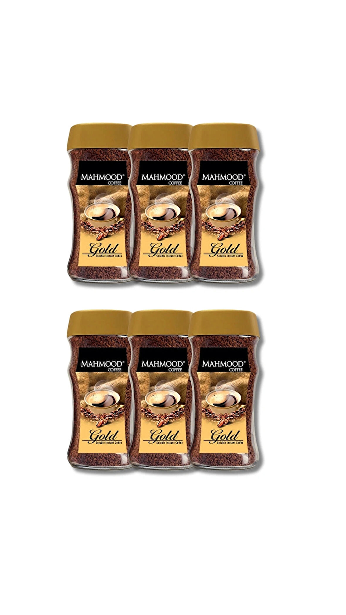 Mahmood Coffee Gold Granül Kahve Cam Kavanoz 100 gr x 6’lı Set
