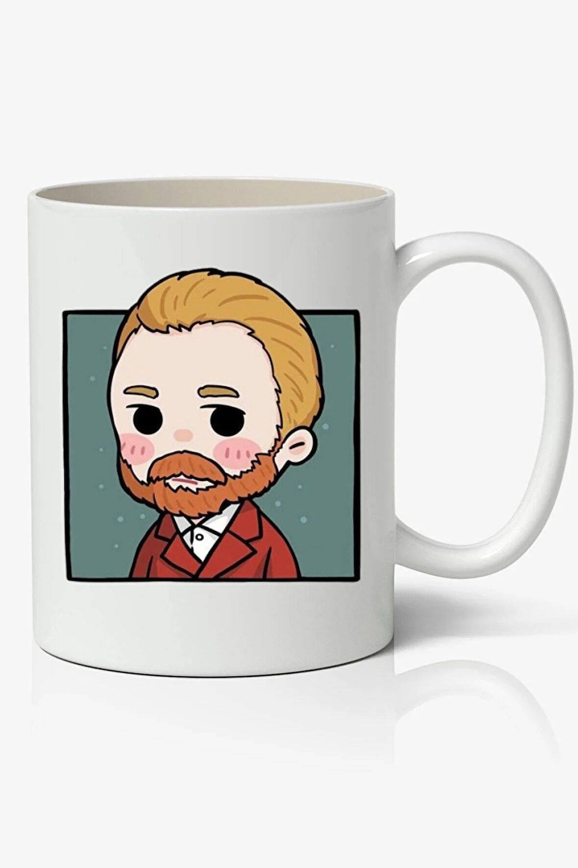 Vincent Van Gogh Anime Temalı Beyaz Kupa Bardak Sevgiliye Arkadaşa Hediye