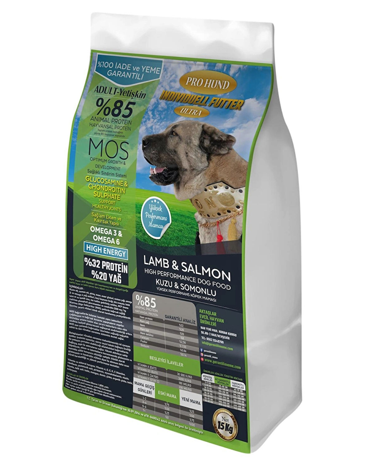 PRO HUND INDIVIDUELL Kuzu Etli & Somonlu Yetişkin Ultra Premium Köpek Maması (15KG)
