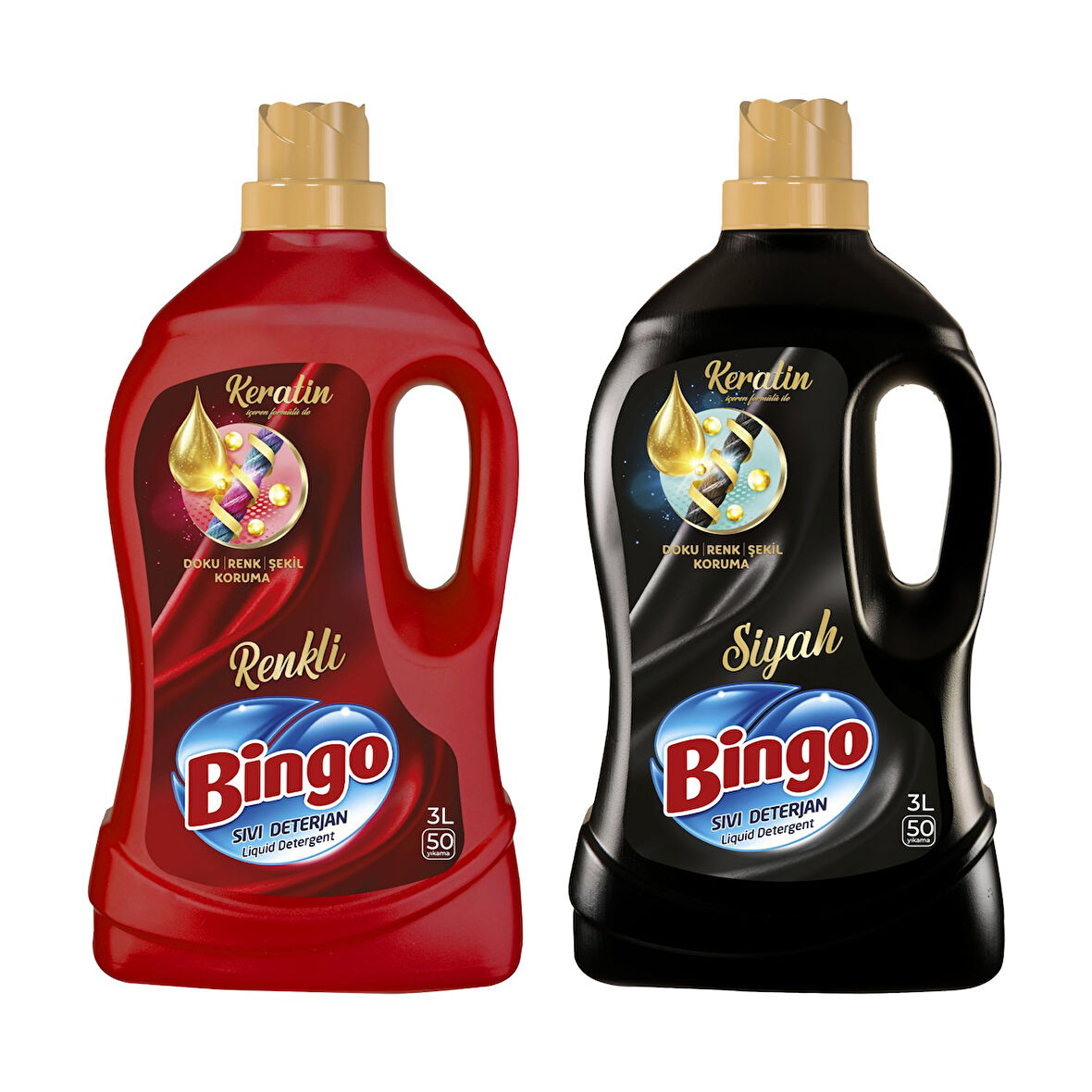 Bingo Sıvı Deterjan 3 lt Siyah ve Renkli 2 li Paket