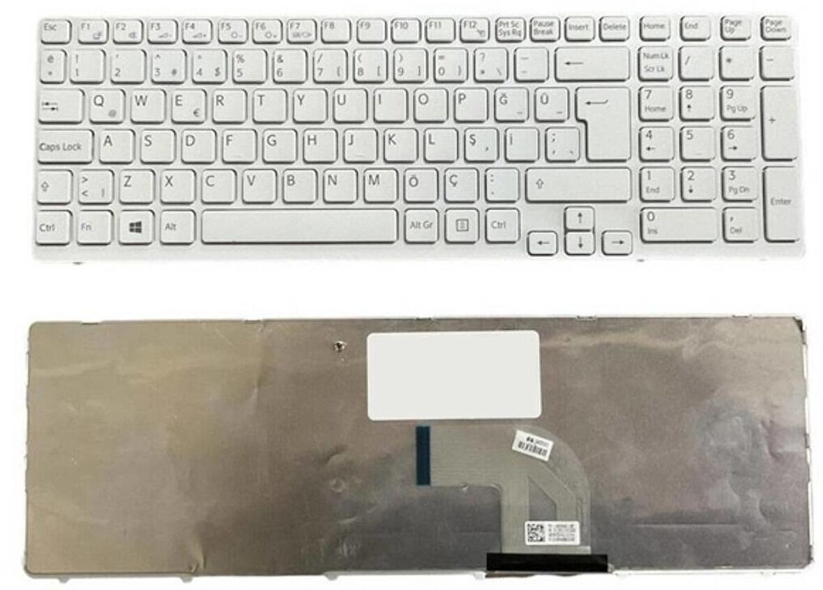 Sony Vaio 149030911GB Uyumlu Notebook Klavyesi  - Beyaz - TR