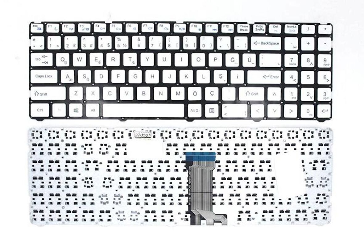 Casper C600 Uyumlu Notebook Klavyesi - Beyaz - TR