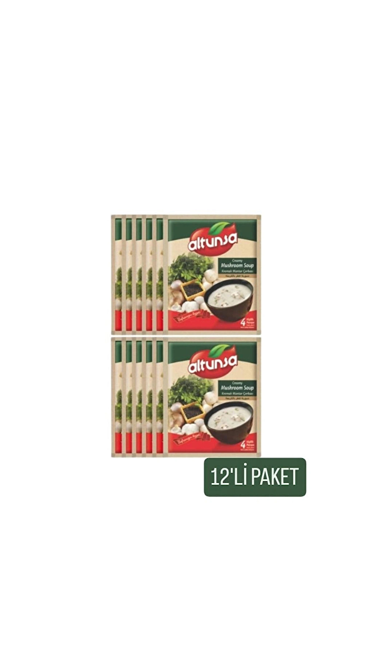 Altunsa Hazır Kremalı Mantar Çorbası 60 Gr 12 Lİ paket