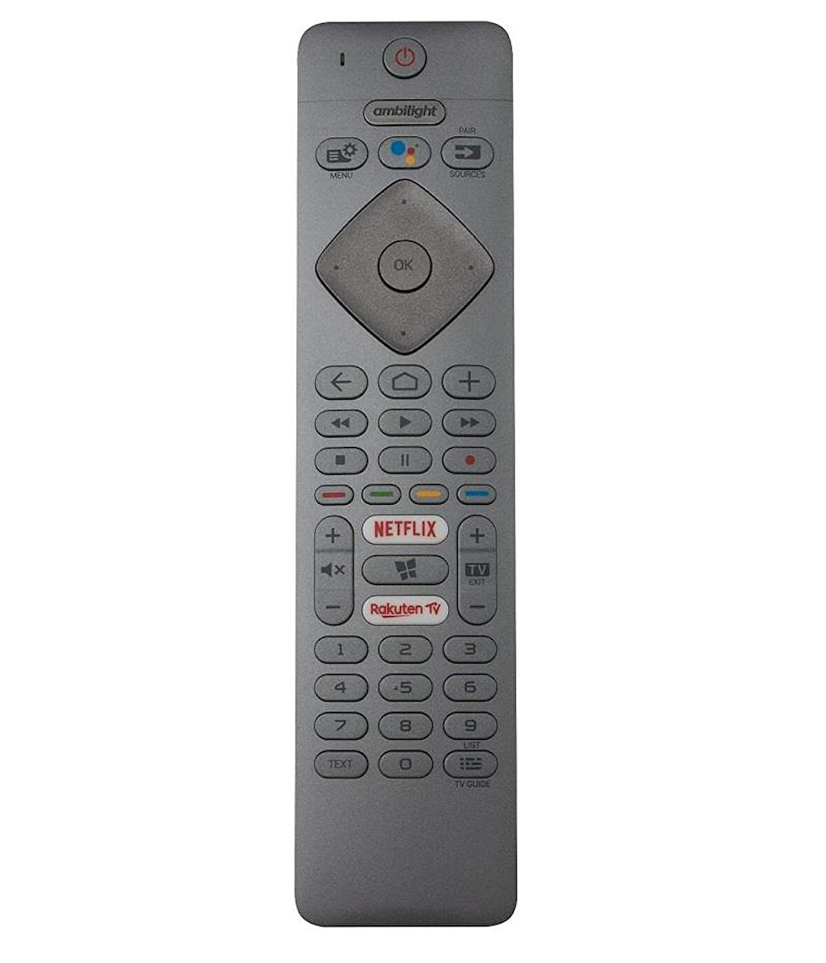 philips ile uyumlu Model 55PUS7304/62 Mikrofonlu Smart TV Kumanda-Gri