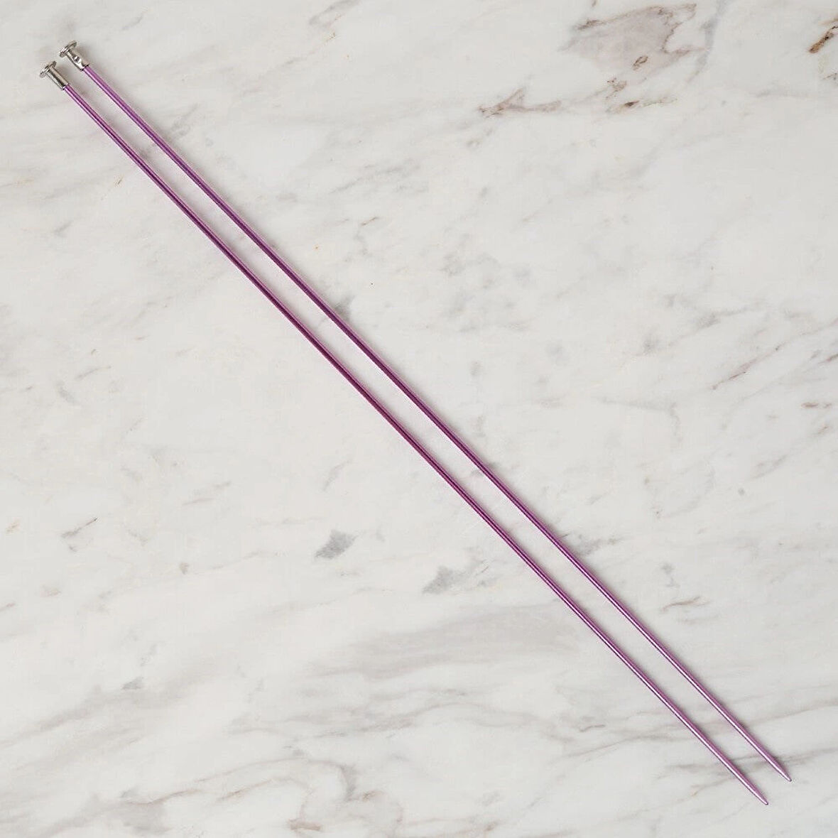 Loren Cratfs 2,5 mm 35 cm Mor Metal Örgü Şişi - LR