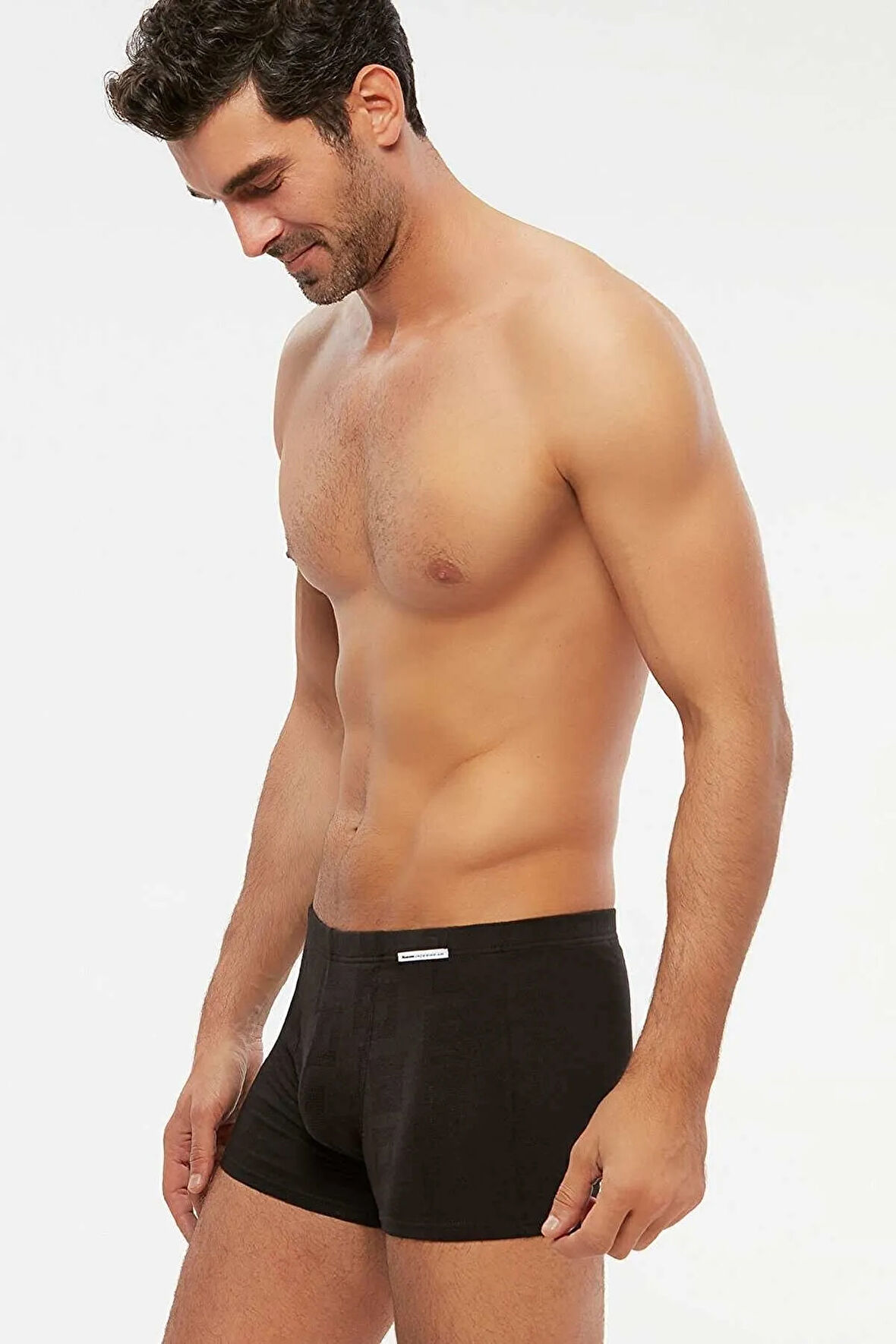 Erkek Siyah Mikro Modal Kendinden Desenli Andrea Boxer 2'li