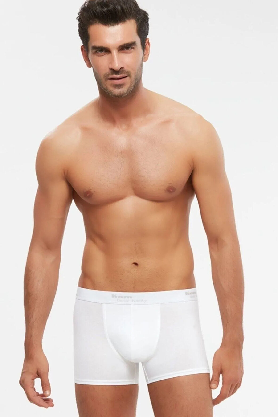 Erkek Penye Likra Compact Boxer 6 Lı Beyaz S-2xl