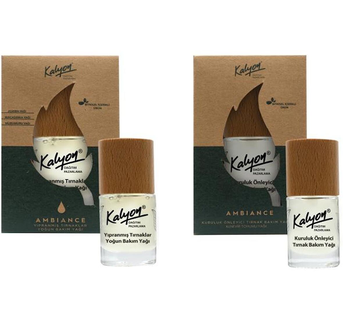 Kalyon Bitkisel Yıpranmış Tırnaklar Yoğun Bakım Yağı 11ml+Kuruluk Önleyici Tırnak Bakım Yağı Kenevir Tohumu Yağı 11 Ml