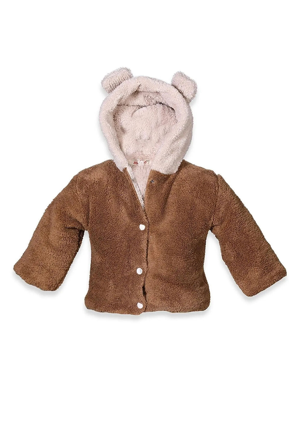 Trendless Çocuk Montu - Kapüşonlu Peluş Bebek Montu