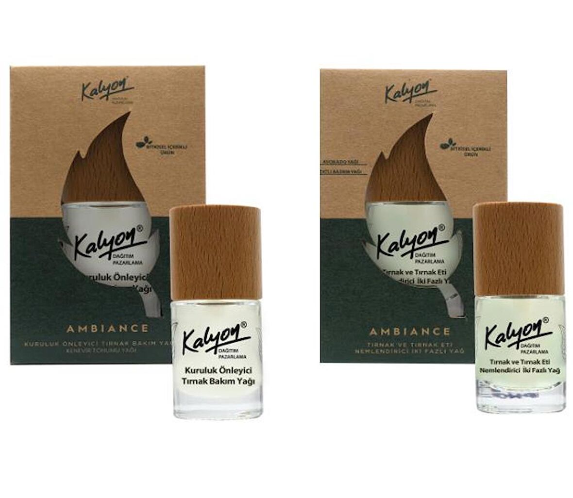 Kalyon Bitkisel Tırnak ve Tırnak Eti Nemlendirici İki Fazlı Yağ 11 Ml+Kuruluk Önleyici Tırnak Bakım Yağı Kenevir Tohumu Yağı 11 Ml