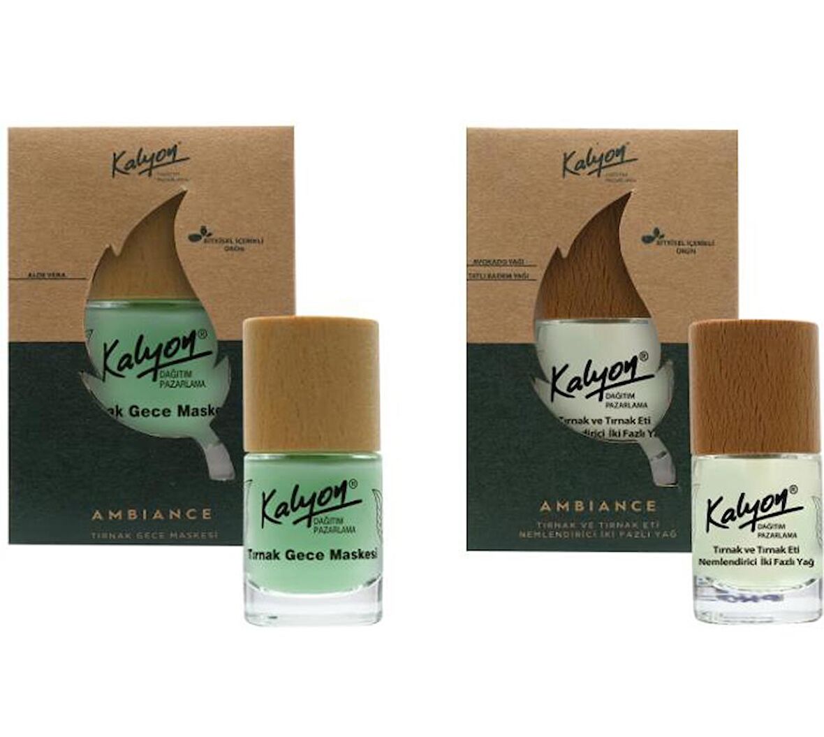 Kalyon Bitkisel Tırnak ve Tırnak Eti Nemlendirici İki Fazlı Yağ 11 Ml+Tırnak Gece Maskesi 11 Ml