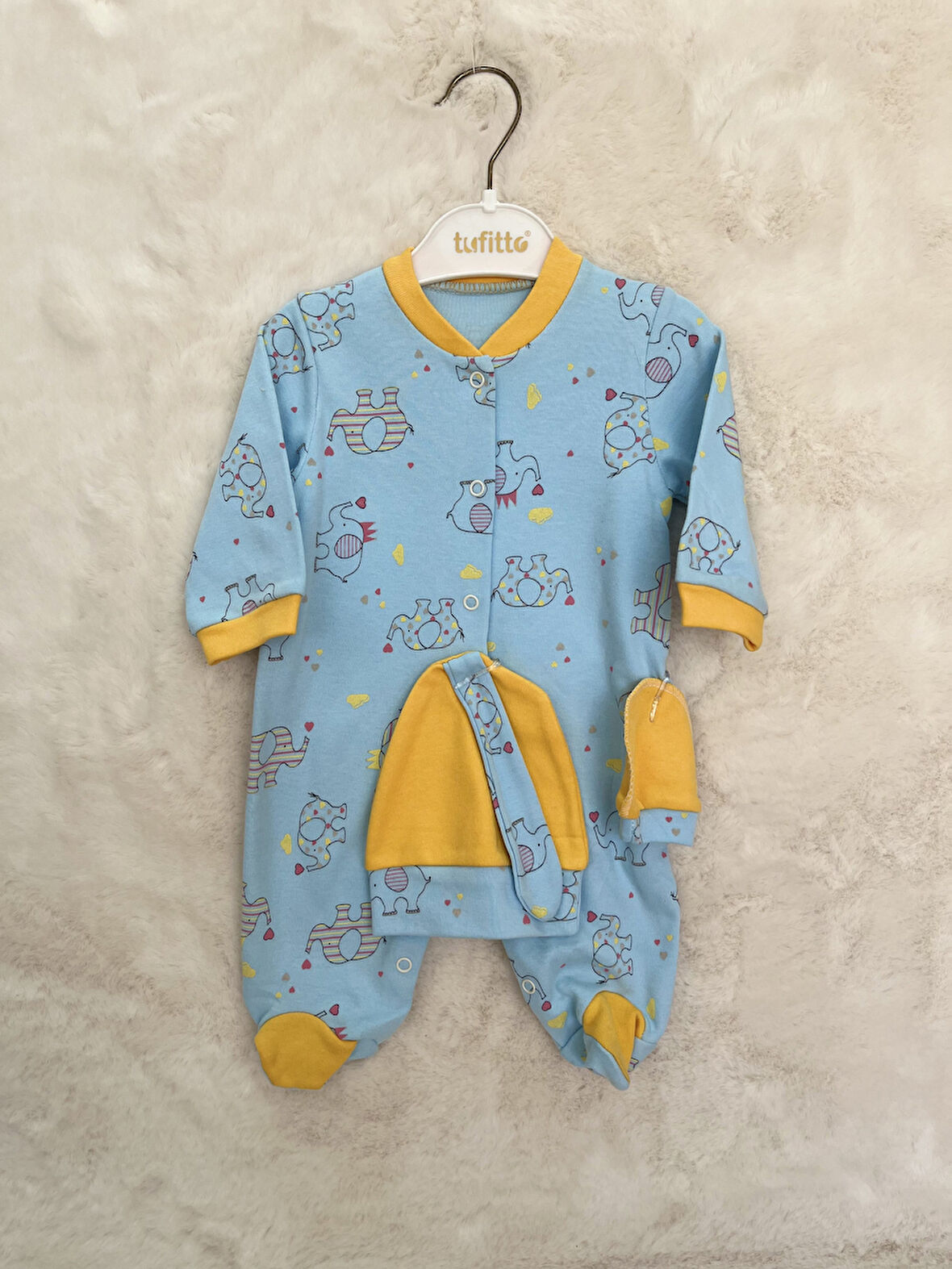 Serpme fil Baskılı Tulum