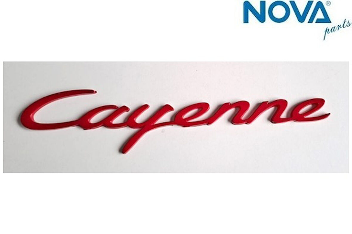9555592370003 Yazı Cayenne Küçük Kırmızı Porsche