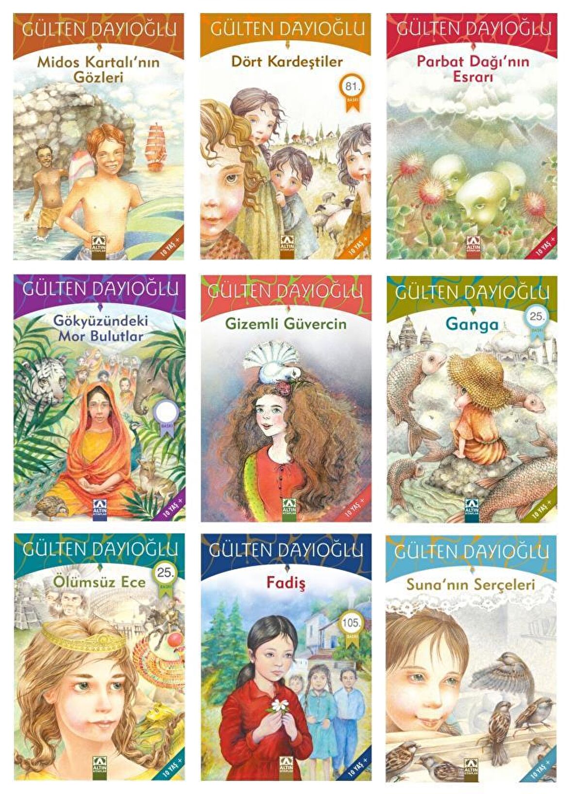 Gülten Dayıoğlu Gökkuşağı Serisi 9 Kitap Set