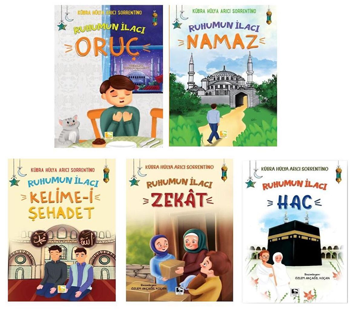Ruhumun İlacı Seti 5 Kitap (Namaz + Oruç + Hac - Zekat + Kelime i Şehadet)