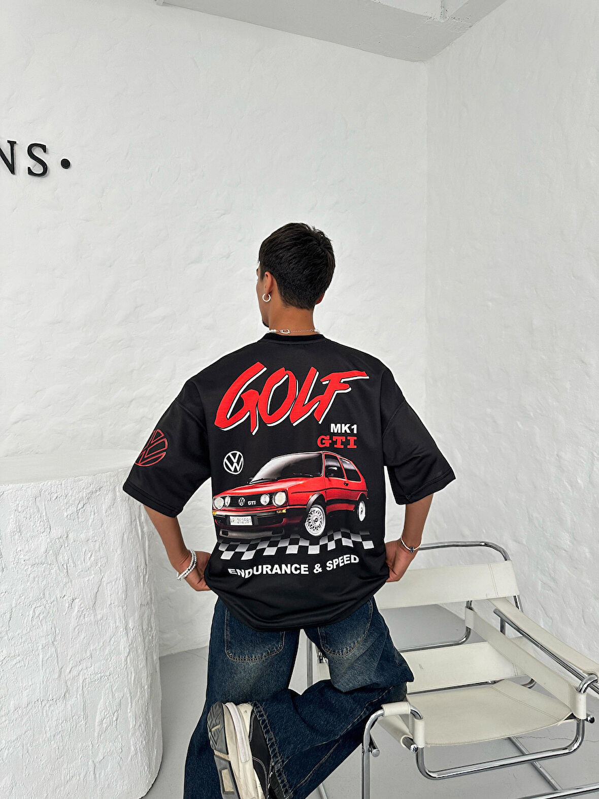 GOLF GTI Baskılı Oversize Unisex T-Shirt