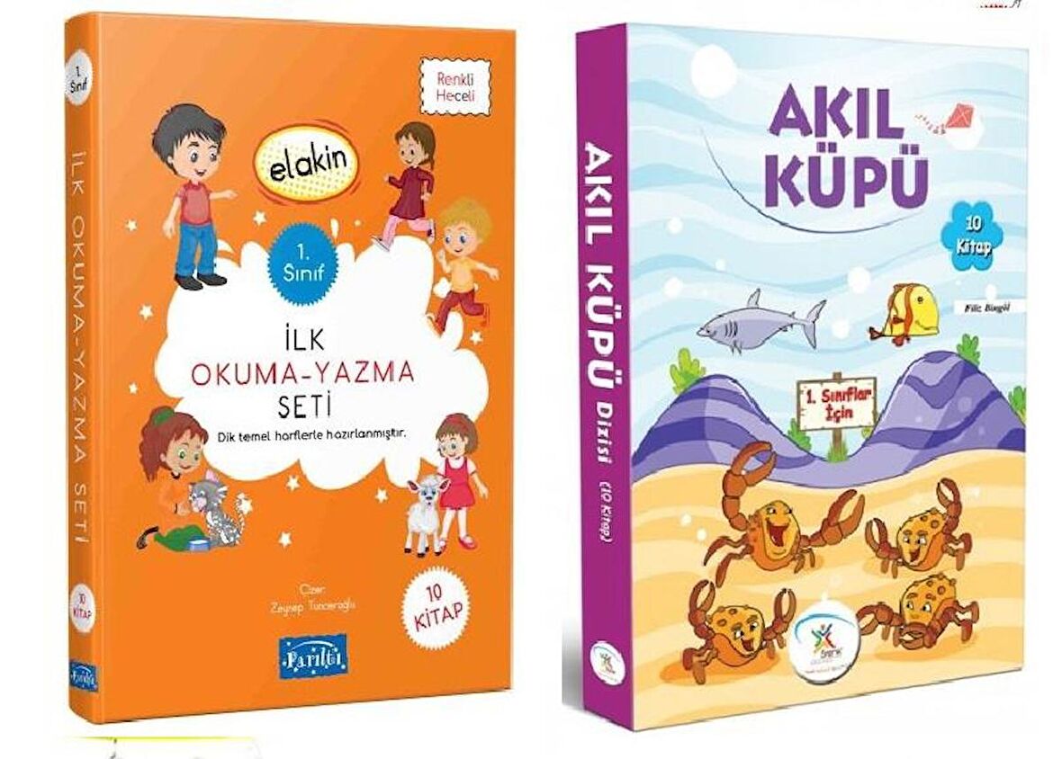 Parıltı 1. Sınıf Elakin İlk Okuma Yazma + Akıl Küpü Hikaye Seti 20 Kitap