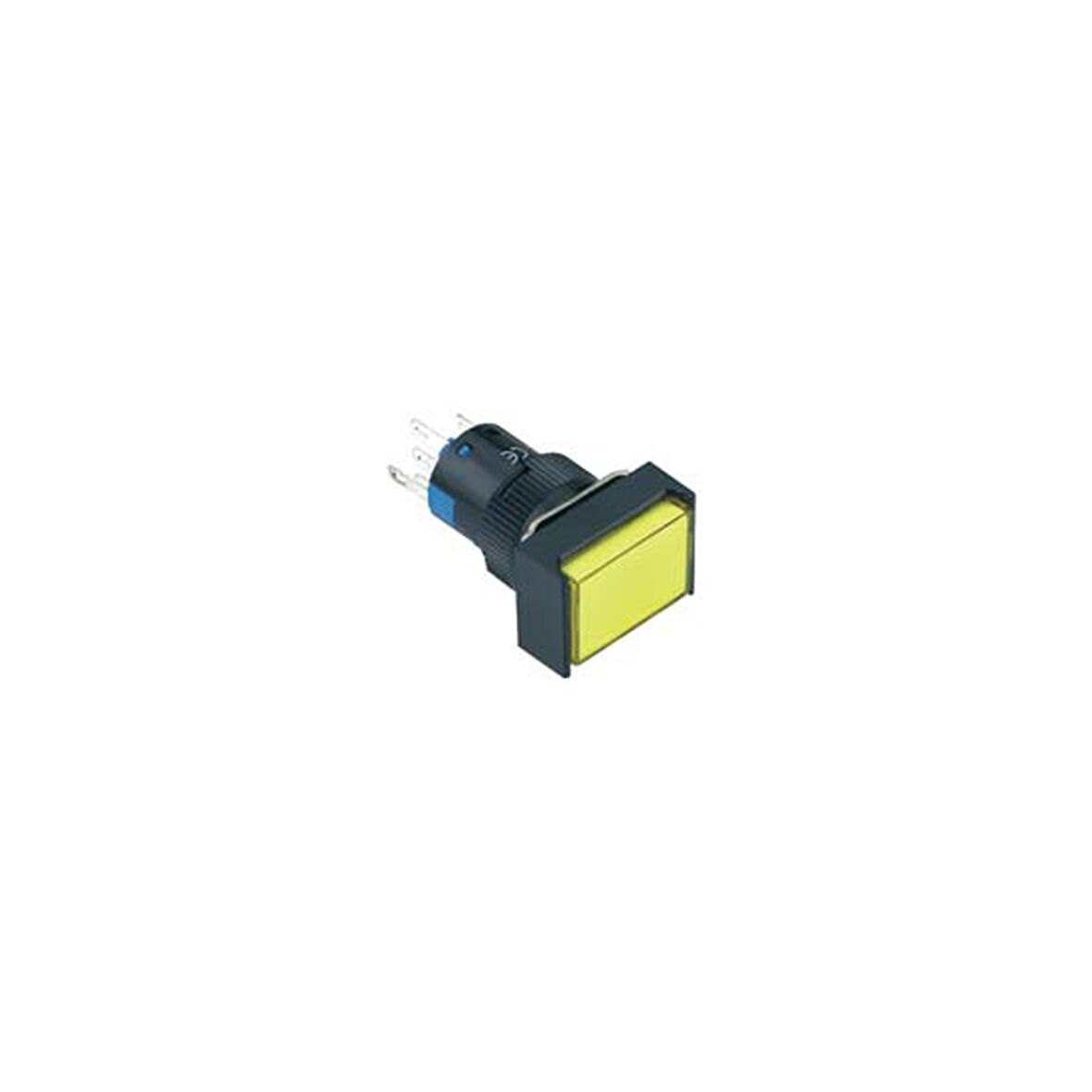 16mm Kalıcılı Butonlar 1NO/1NC 5P LED VOLTAJI 10V~24V ve 220V DİKDÖRTGEN SARI