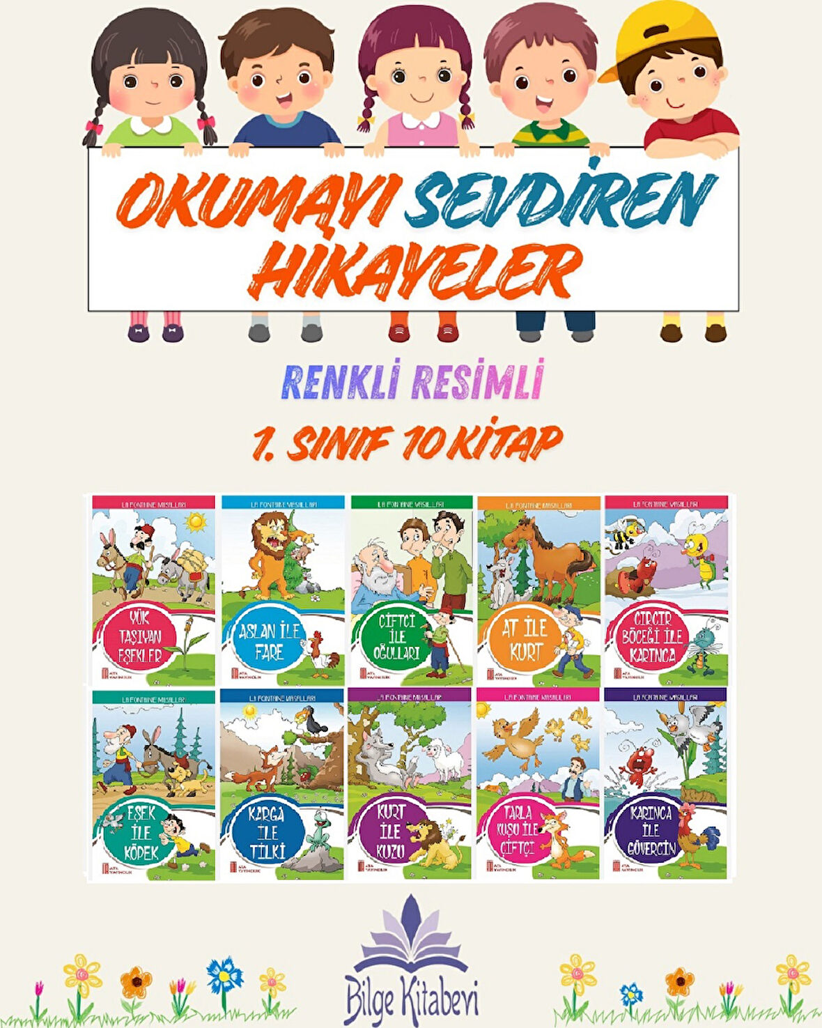 1. Sınıf Okumayı Sevdiren Renkli Resimli Hikayeler 8 - 10 Kitap