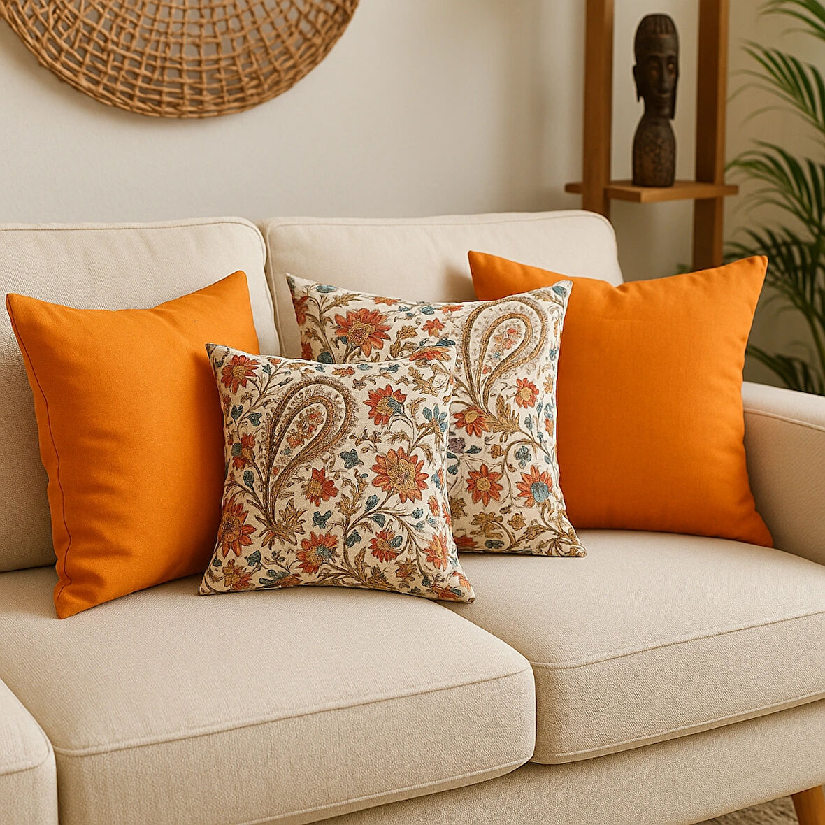 Bohem Duck Kumaş Kırlent Kılıfı 4’lü Set 🍂 Sonbaharın En Sıcak Kampanyası: 4 Al, 1 Öde!