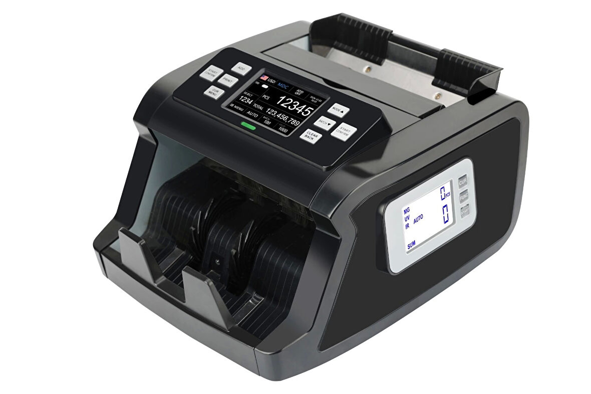 HEMES SM-60C Çift Ekranlı ₺,€,$,£ Karışık Sayım Para Sama Makinesi