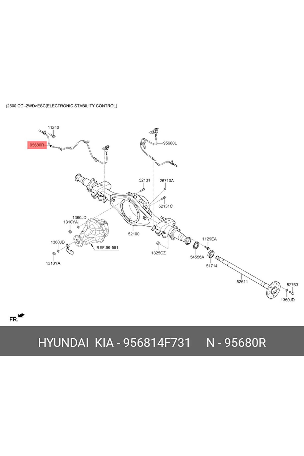 SAG ARKA ABS SENSORU - 956814F731 Hyundai ORJİNAL MOBİS