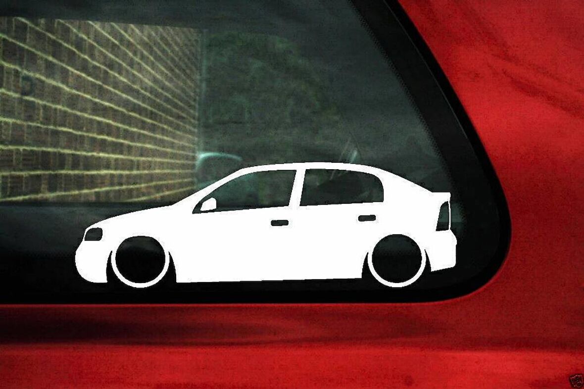 Astra g basık kelebek cam stickeri 2 adet