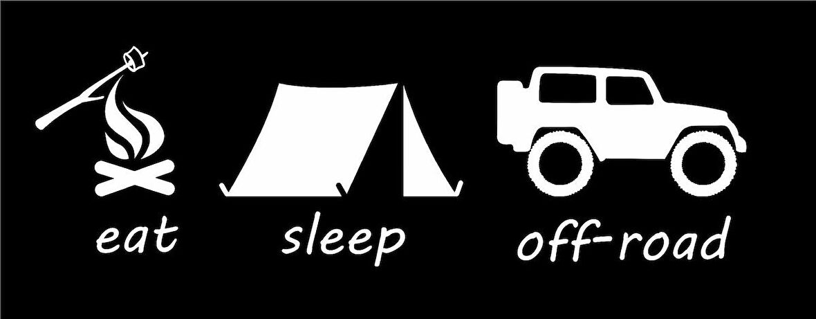 Eat sleep off road stickeri