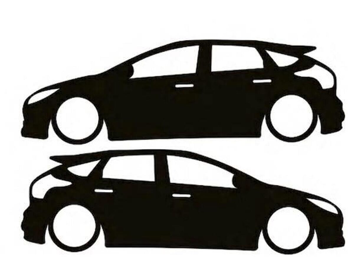 Focus hb basık kelebek silüet stickeri 2 adet