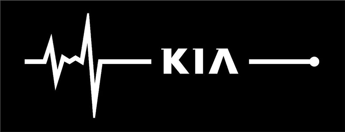 K ia Nabız Kalp atışı sticker 2 adet kelebek cam