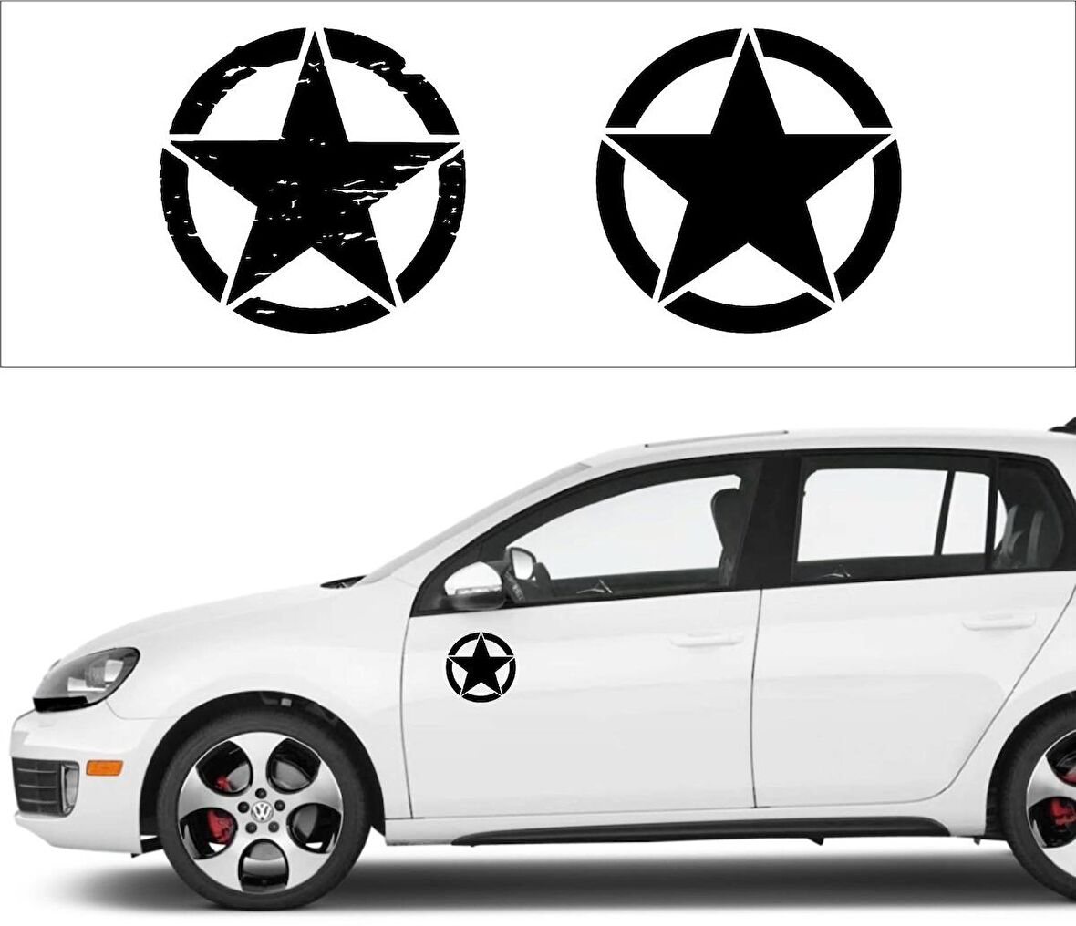 Off Road US ARMY Star Sticker seti 2 adet Asker