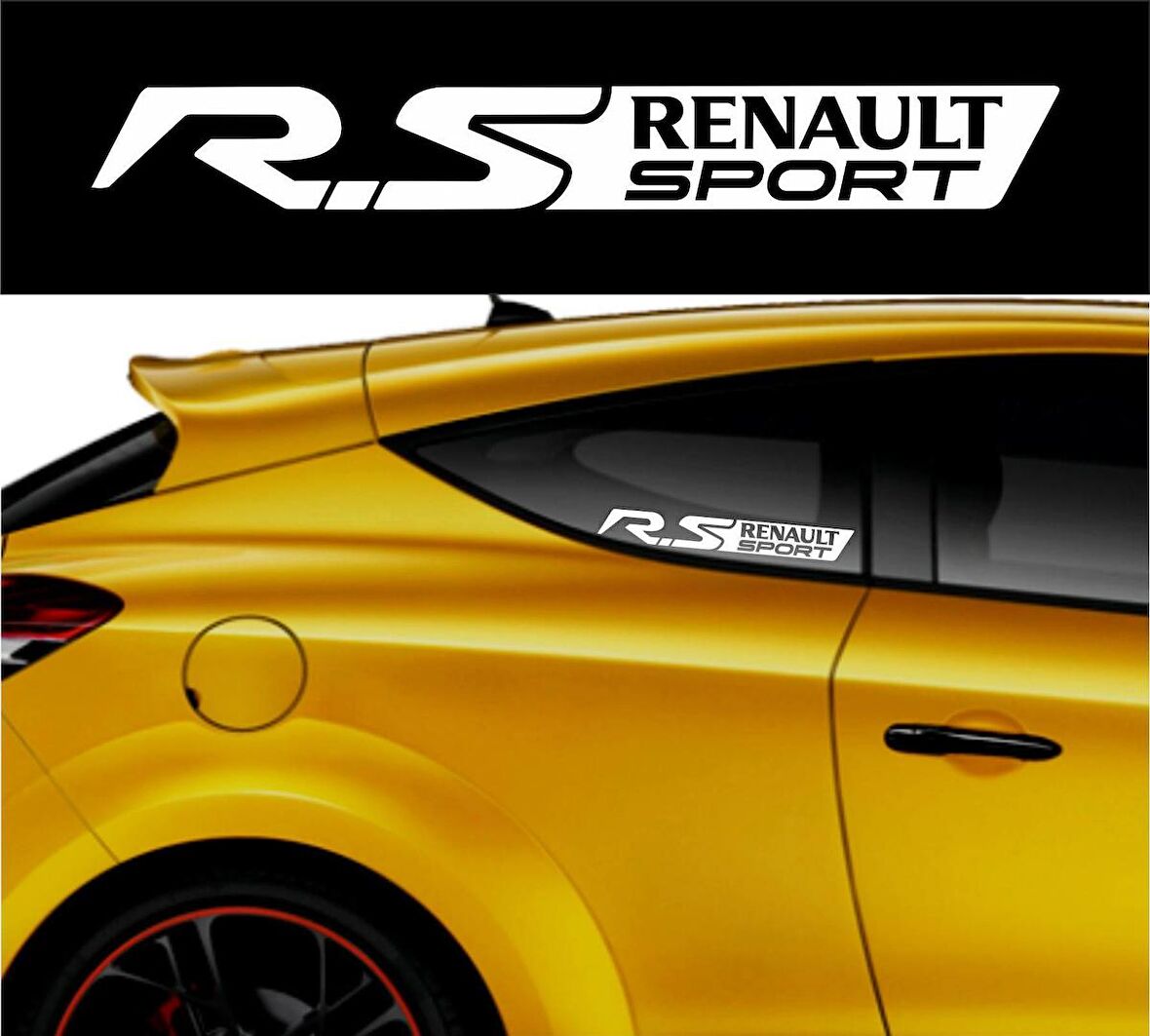 R.S Ren ault Sport Kelebek cam Sticker 16x2.5 cm